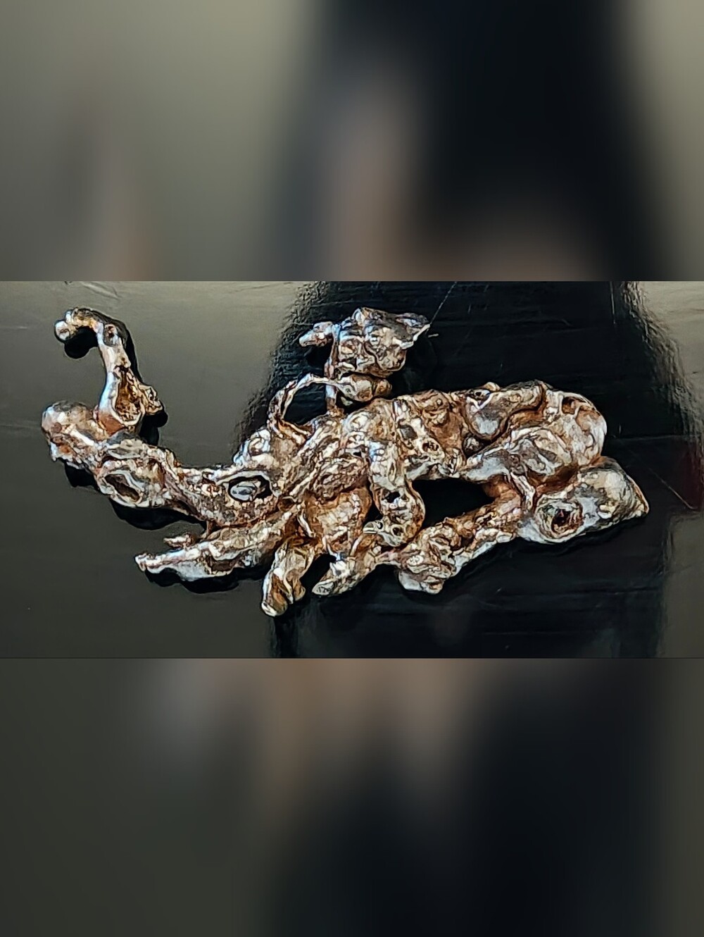 17.5g Hand Poured Silver Nugget Abstract Organic Specimen Unique Silver Art